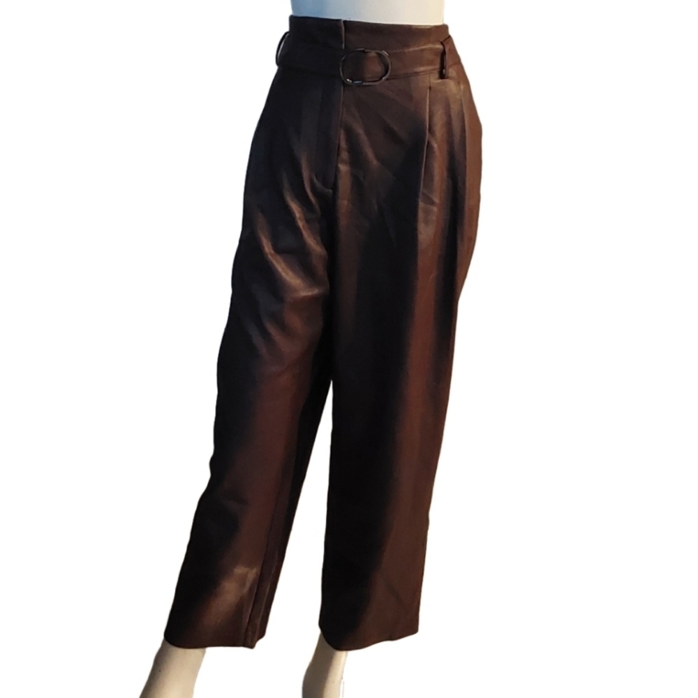 BCBGMAXAZRIA NWT $228 LEATHERETTE WOMEN'S‎ PANTS SIZE XL